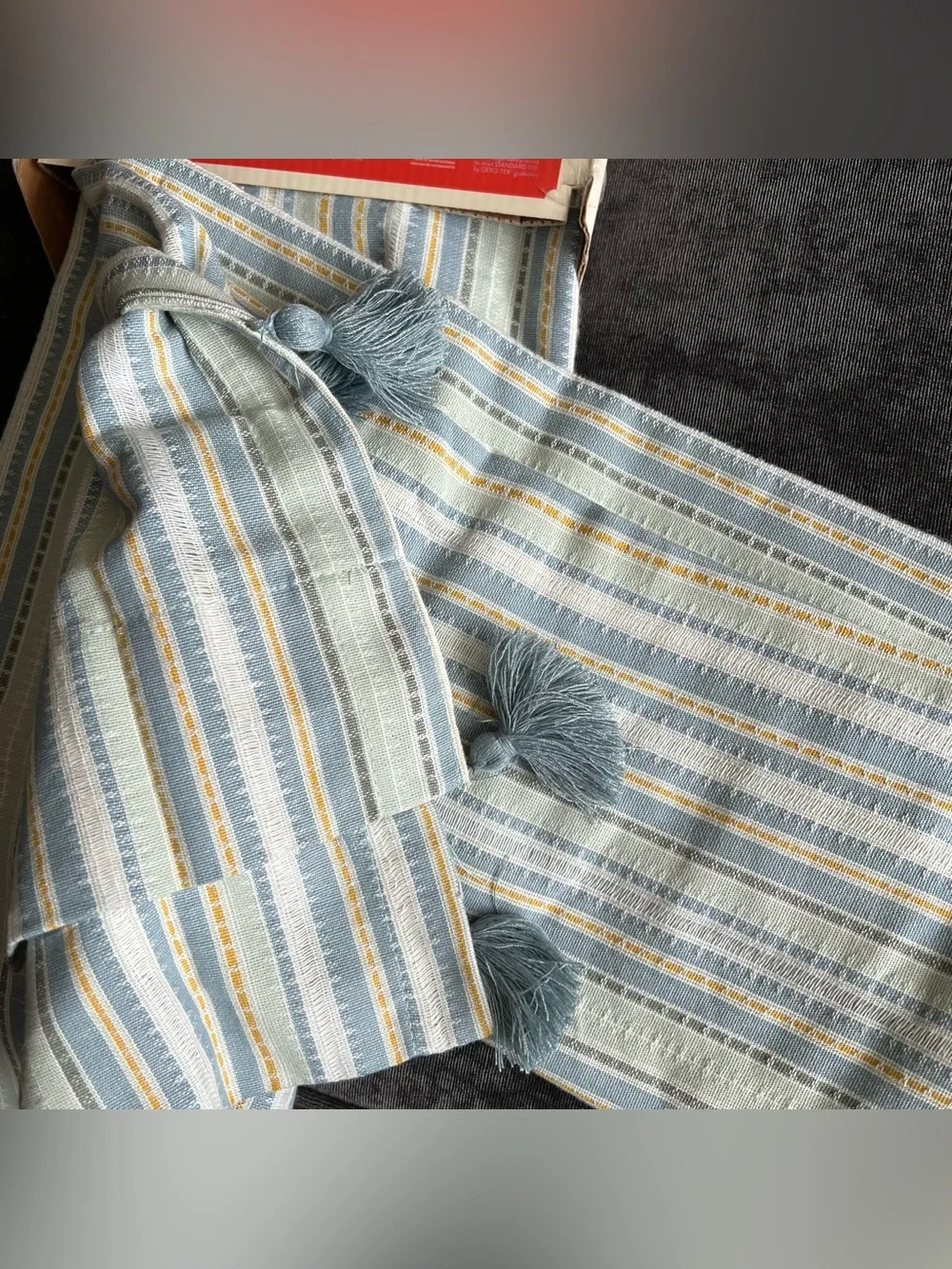 NWT OpalHouse Jungalow Cool Blue Woven Stripe Curtain Panel 50”x84”